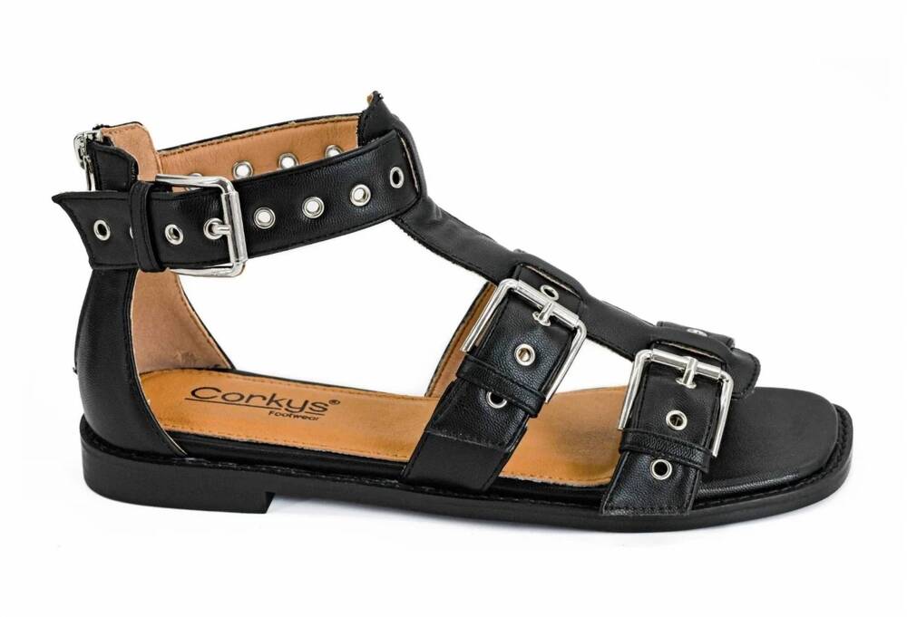 NEW CORKYS FOOTWEAR women's glad you made it sandals in black